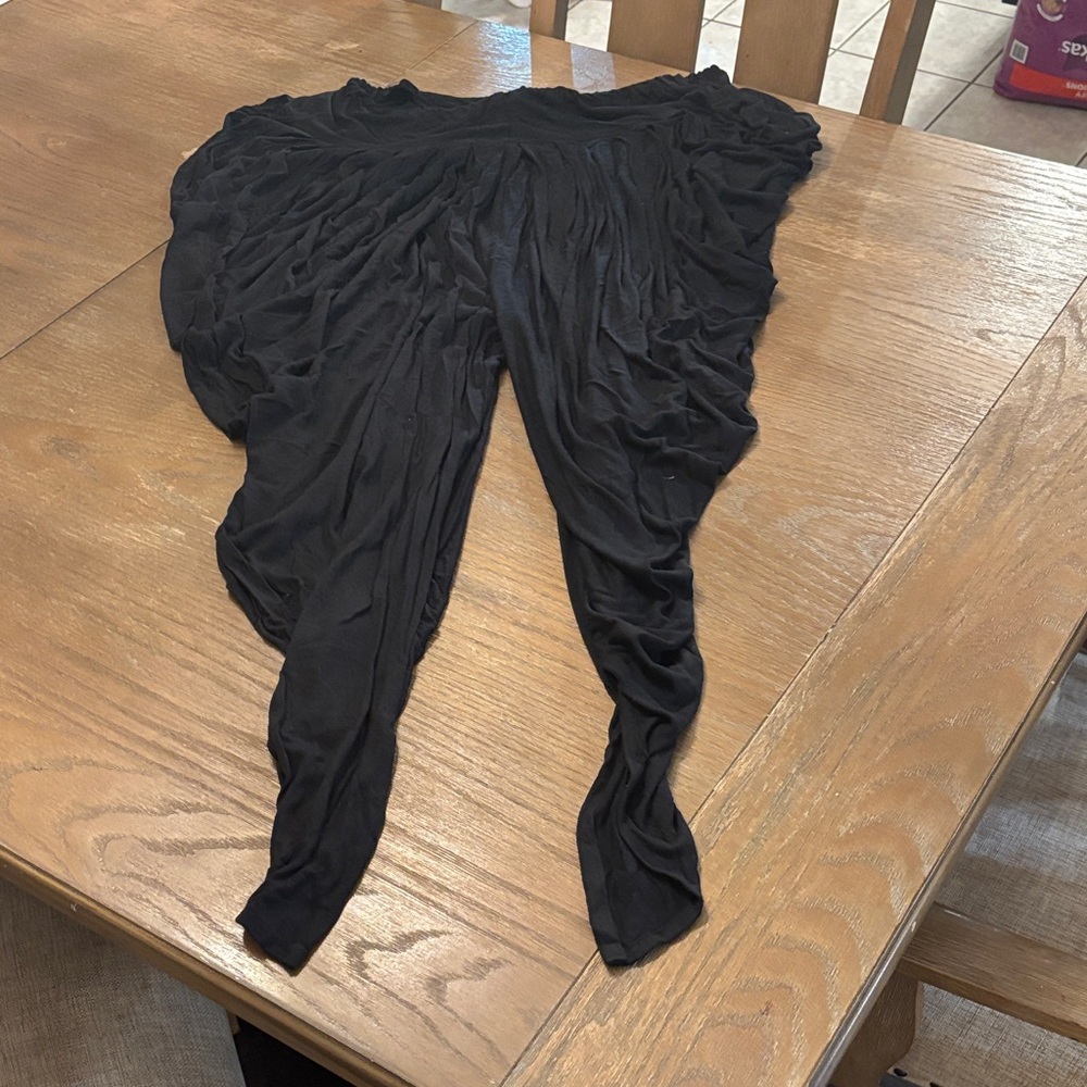 Elegant Black Tie-Waist Pants